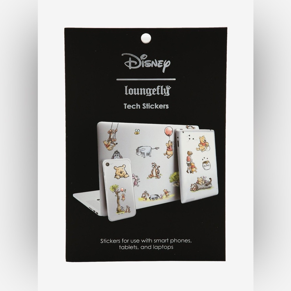 Loungefly Pooh & Friends Tech Sticker Decals For Smartphones, Tablets, & Laptops
